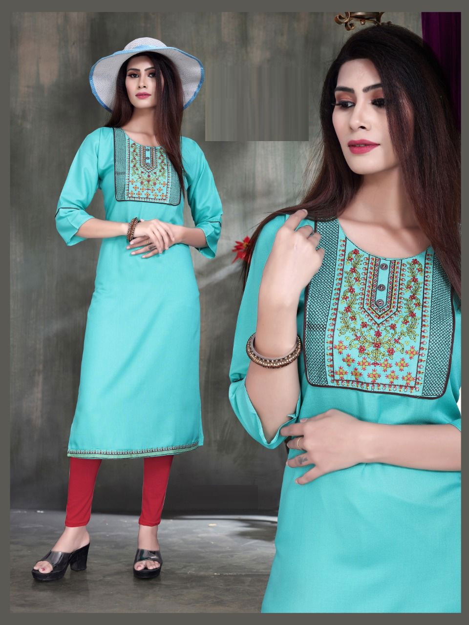 Aagya Kavya Regular Wear Rayon Designer Fancy Kurti Collection